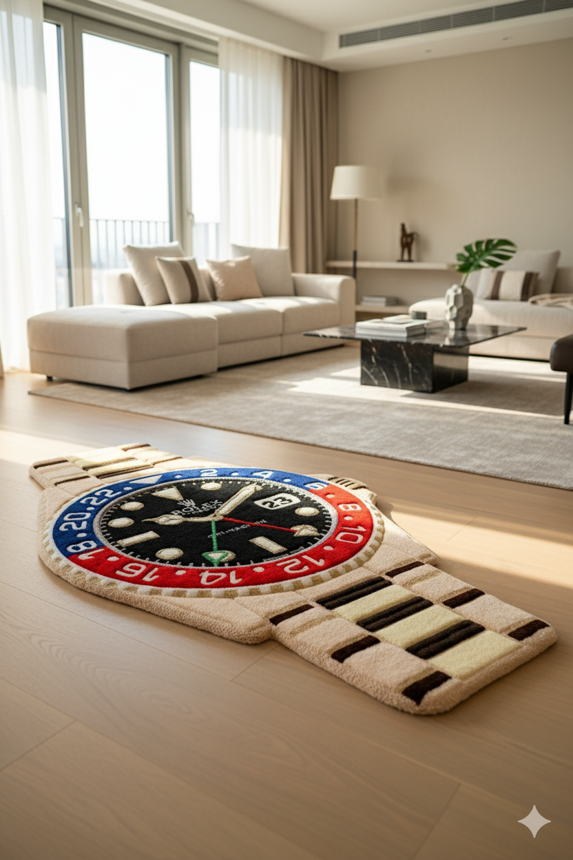 Custom Handmade Tufted Luxury Watch Rug